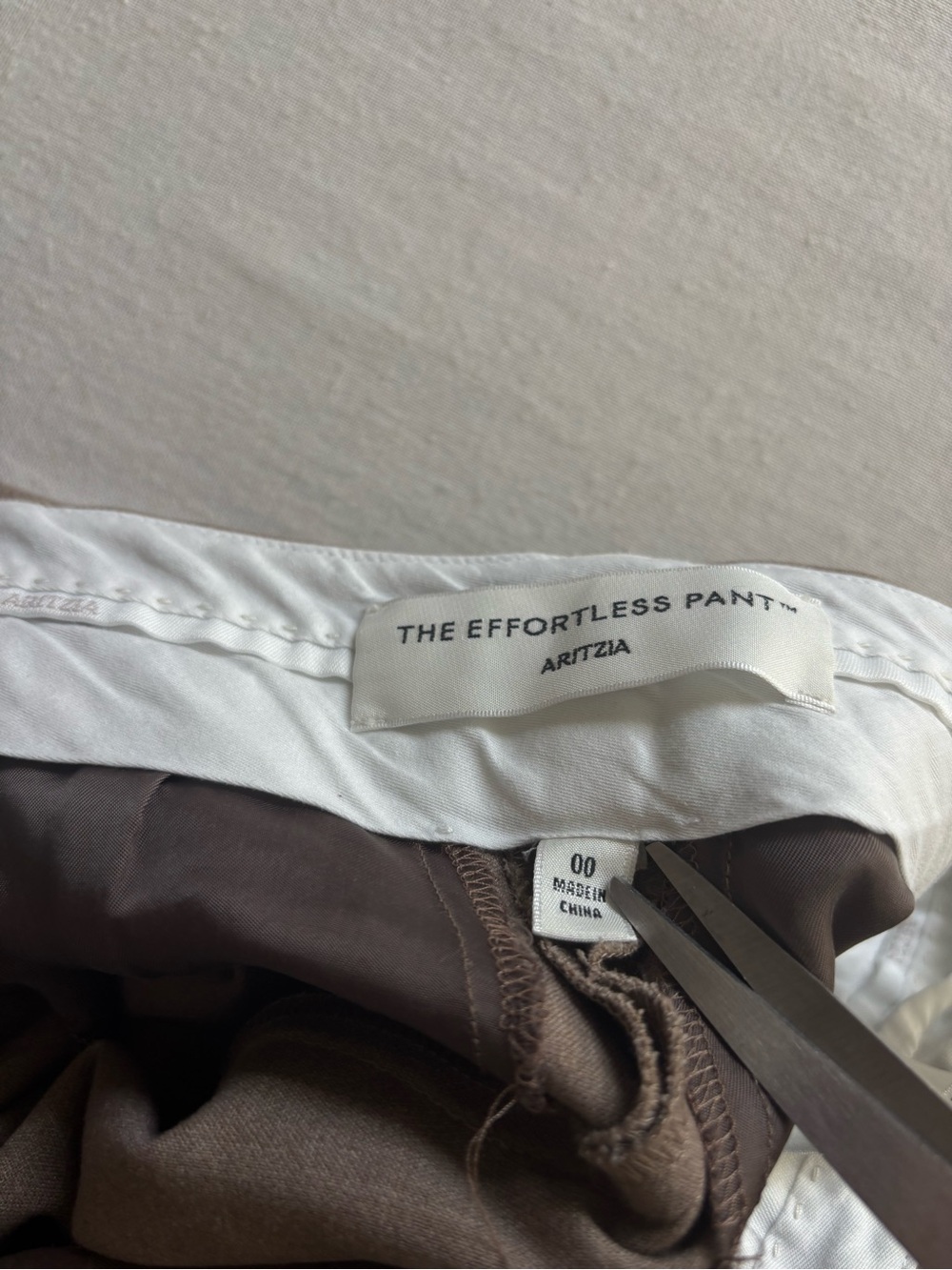Aritzia The Effortless High Rise Straight Leg Tailored Pants Brown Size 00 - Picture 3 of 11